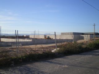Construcció de la nova planta de tractament als Hornillos, vora el límit amb Aldaia